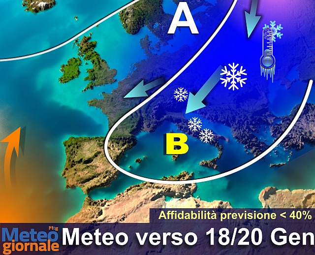 L'Italia batterà i denti fino a fine gennaio: altra neve in arrivo