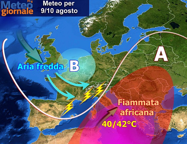 Forti temporali al Nord e caldo al Sud