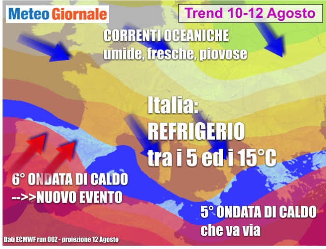 3-17 agosto, lento addio all'anticiclone africano Lucifero 3-17 agosto, lento addio all'anticiclone africano Lucifero