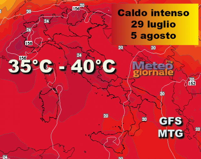 Afa, in arrivo una settimana caldissima