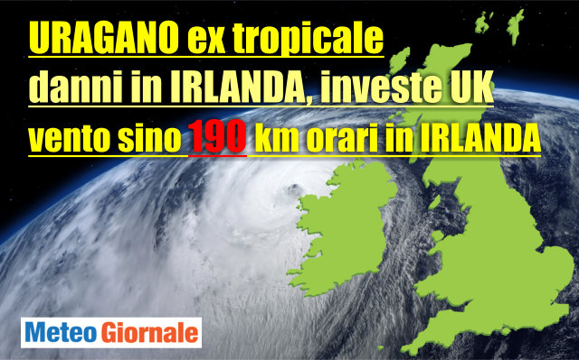 Tempesta Ophelia si dirige su Europa Tempesta Ophelia si dirige su Europa