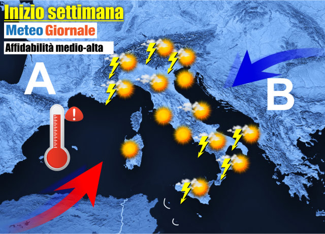 Allerta per temporali, grandine e mare molto mosso Allerta per temporali, grandine e mare molto mosso